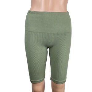 Women’s High-Waisted Ribbed Bike Shorts